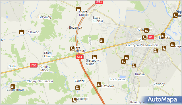 mapa Janowo gmina Łomża, Janowo gmina Łomża na mapie Targeo