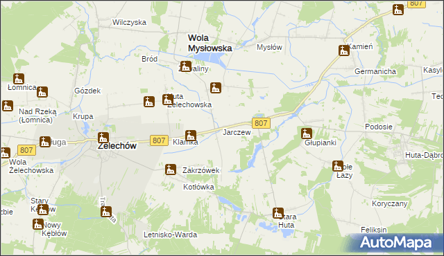 mapa Jarczew, Jarczew na mapie Targeo