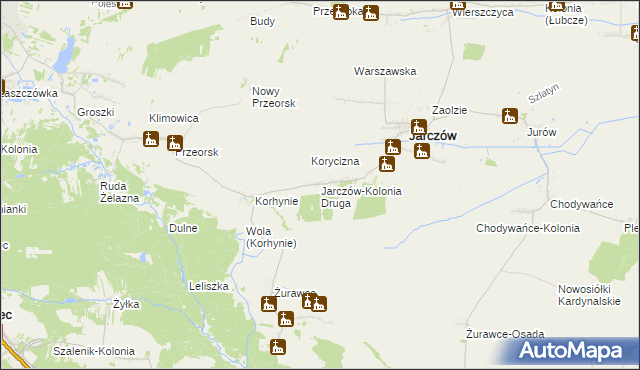 mapa Jarczów-Kolonia Druga, Jarczów-Kolonia Druga na mapie Targeo