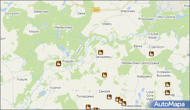 mapa Jaroszewy, Jaroszewy na mapie Targeo