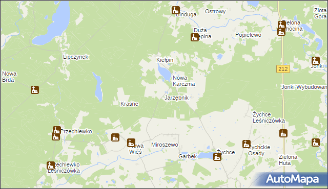 mapa Jarzębnik, Jarzębnik na mapie Targeo