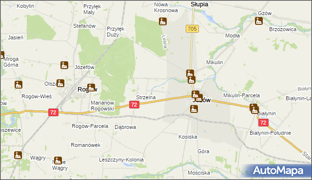 mapa Jasienin Mały, Jasienin Mały na mapie Targeo