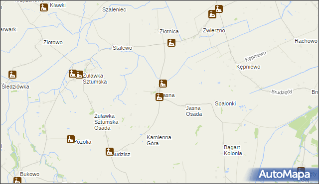 mapa Jasna, Jasna na mapie Targeo