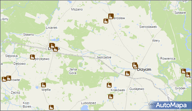 mapa Jastrzębie gmina Drzycim, Jastrzębie gmina Drzycim na mapie Targeo