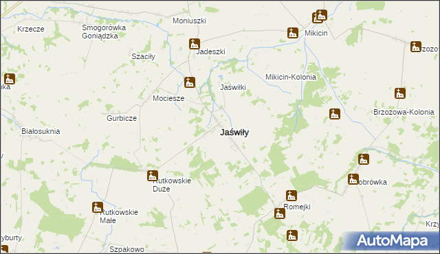 mapa Jaświły, Jaświły na mapie Targeo