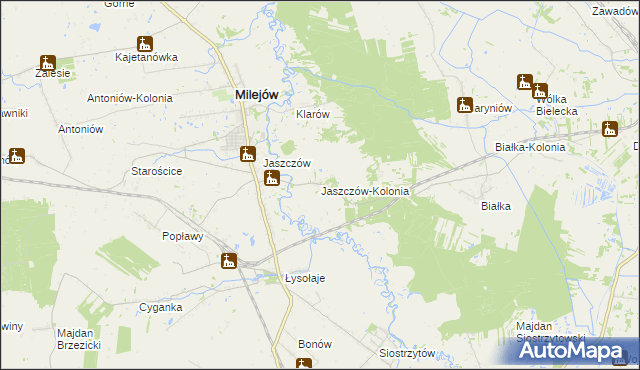 mapa Jaszczów-Kolonia, Jaszczów-Kolonia na mapie Targeo