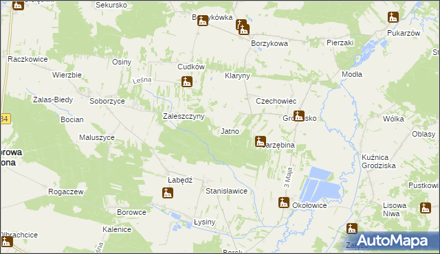 mapa Jatno, Jatno na mapie Targeo