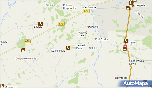 mapa Jatwieź Duża, Jatwieź Duża na mapie Targeo