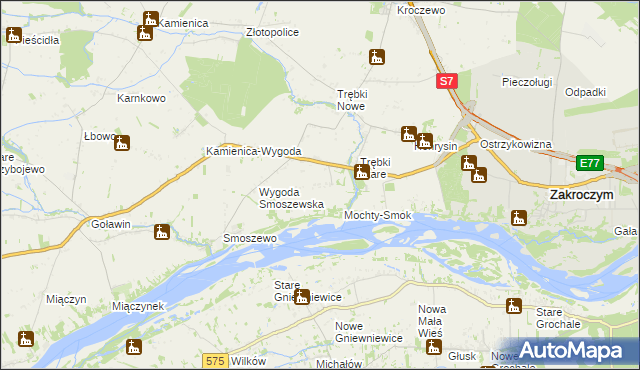 mapa Jaworowo-Trębki Stare, Jaworowo-Trębki Stare na mapie Targeo