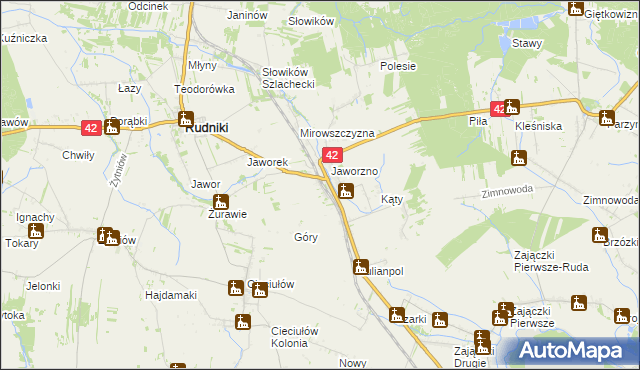 mapa Jaworzno Bankowe, Jaworzno Bankowe na mapie Targeo