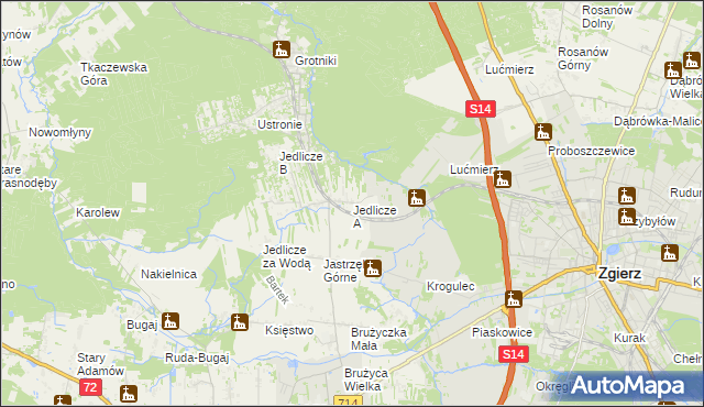 mapa Jedlicze A, Jedlicze A na mapie Targeo