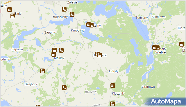 mapa Jedzbark, Jedzbark na mapie Targeo