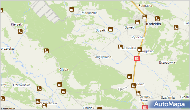 mapa Jeglijowiec, Jeglijowiec na mapie Targeo