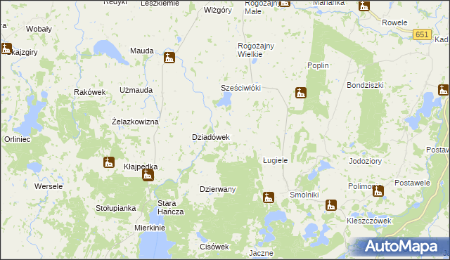 mapa Jegliniszki, Jegliniszki na mapie Targeo