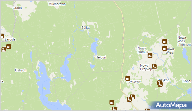 mapa Jełguń, Jełguń na mapie Targeo