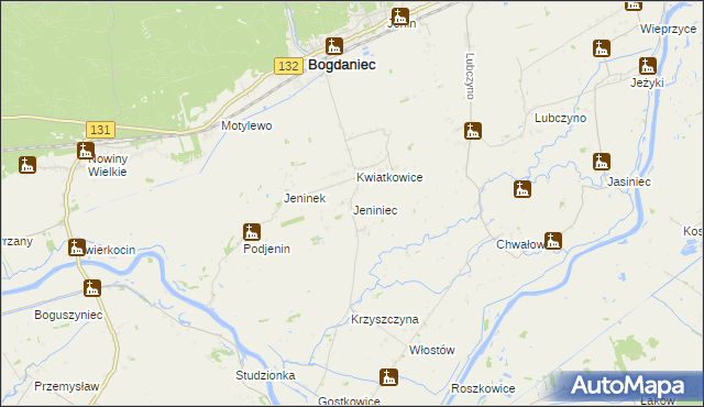 mapa Jeniniec, Jeniniec na mapie Targeo