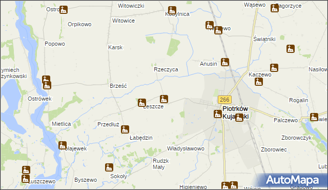 mapa Jerzyce, Jerzyce na mapie Targeo