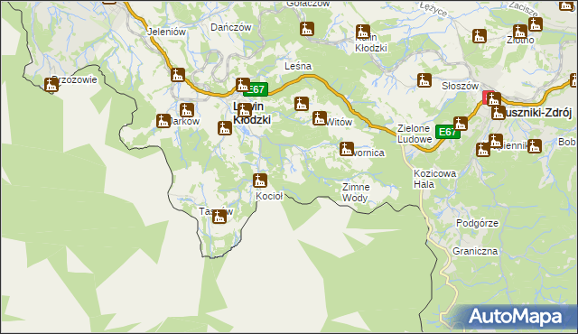 mapa Jerzykowice Małe, Jerzykowice Małe na mapie Targeo