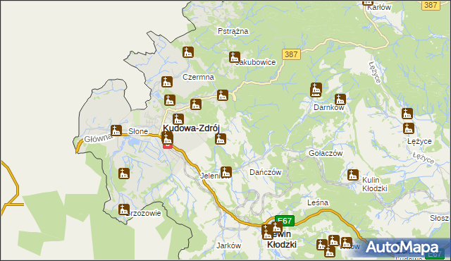 mapa Jerzykowice Wielkie, Jerzykowice Wielkie na mapie Targeo