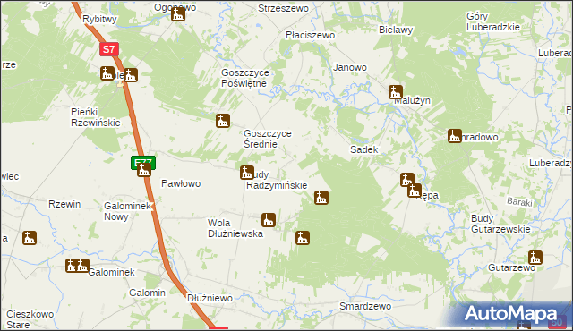 mapa Jesionka gmina Baboszewo, Jesionka gmina Baboszewo na mapie Targeo