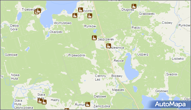 mapa Jeżewnica gmina Warlubie, Jeżewnica gmina Warlubie na mapie Targeo