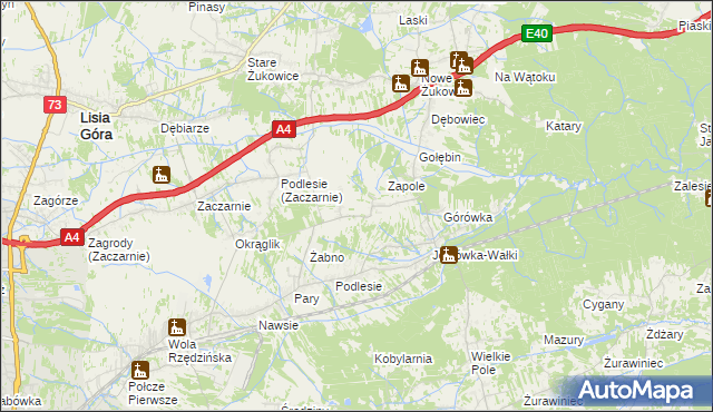 mapa Jodłówka gmina Tarnów, Jodłówka gmina Tarnów na mapie Targeo