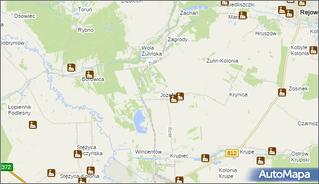 mapa Józefów gmina Krasnystaw, Józefów gmina Krasnystaw na mapie Targeo