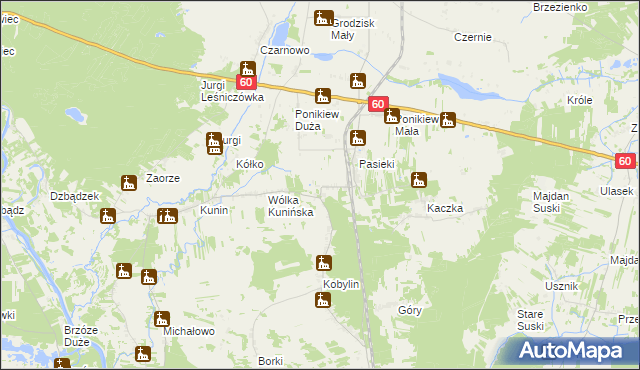 mapa Józefowo gmina Goworowo, Józefowo gmina Goworowo na mapie Targeo