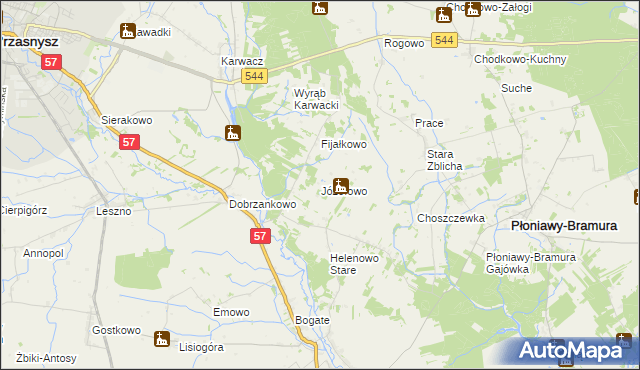 mapa Józefowo gmina Przasnysz, Józefowo gmina Przasnysz na mapie Targeo