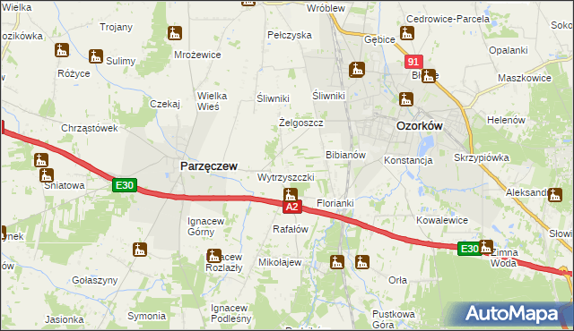 mapa Julianki, Julianki na mapie Targeo