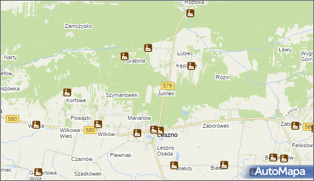 mapa Julinek, Julinek na mapie Targeo