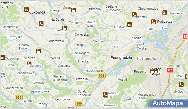 mapa Juraszowa, Juraszowa na mapie Targeo