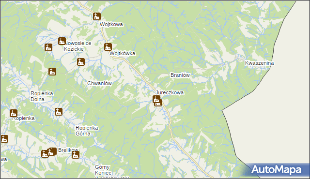 mapa Jureczkowa, Jureczkowa na mapie Targeo