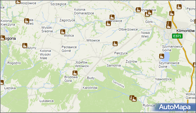 mapa Jurkowice gmina Bogoria, Jurkowice gmina Bogoria na mapie Targeo