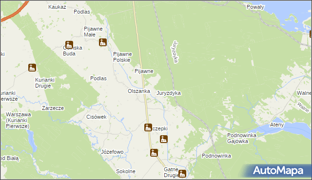 mapa Juryzdyka, Juryzdyka na mapie Targeo