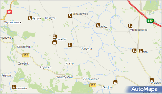 mapa Jutrzyna, Jutrzyna na mapie Targeo