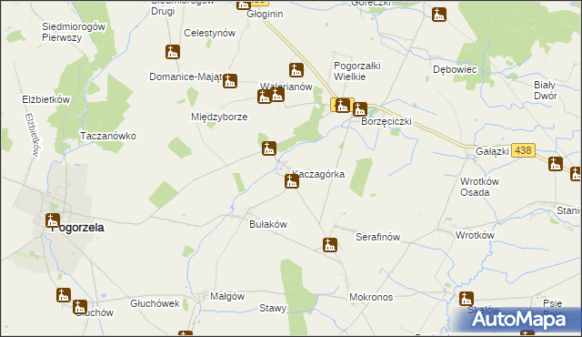 mapa Kaczagórka, Kaczagórka na mapie Targeo