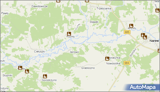 mapa Kaczały, Kaczały na mapie Targeo