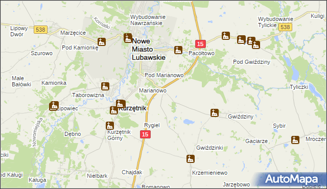 mapa Kacze Bagno, Kacze Bagno na mapie Targeo