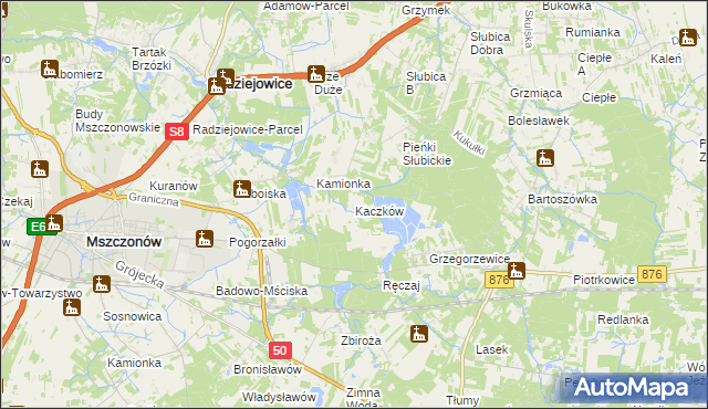 mapa Kaczków, Kaczków na mapie Targeo