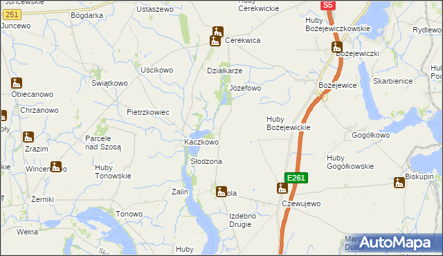 mapa Kaczkówko, Kaczkówko na mapie Targeo