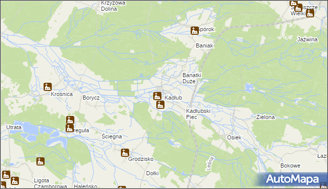 mapa Kadłub gmina Strzelce Opolskie, Kadłub gmina Strzelce Opolskie na mapie Targeo