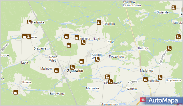 mapa Kadłub Wolny, Kadłub Wolny na mapie Targeo