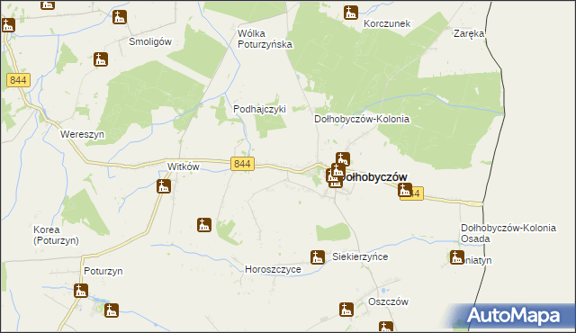 mapa Kadłubiska gmina Dołhobyczów, Kadłubiska gmina Dołhobyczów na mapie Targeo