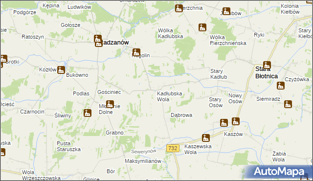 mapa Kadłubska Wola, Kadłubska Wola na mapie Targeo