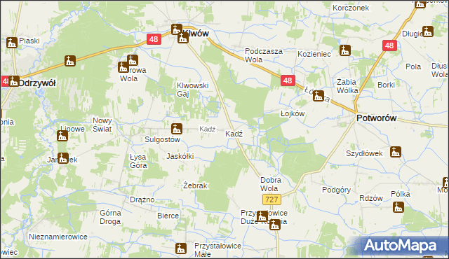 mapa Kadź, Kadź na mapie Targeo