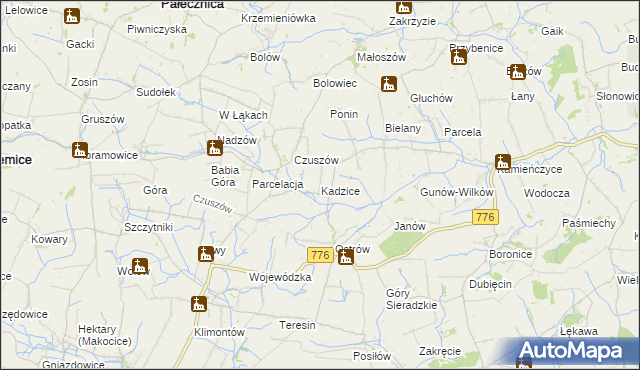 mapa Kadzice, Kadzice na mapie Targeo