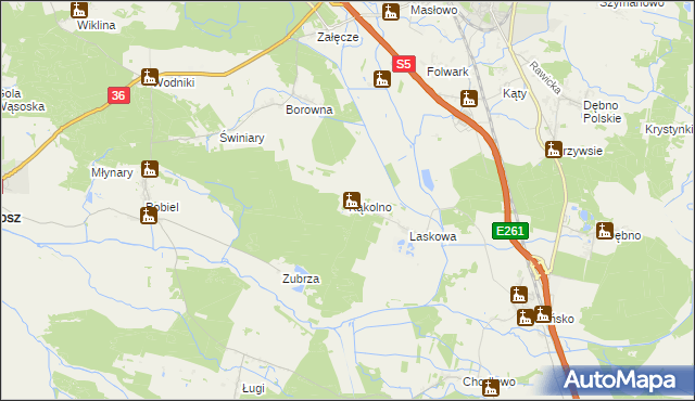 mapa Kąkolno, Kąkolno na mapie Targeo