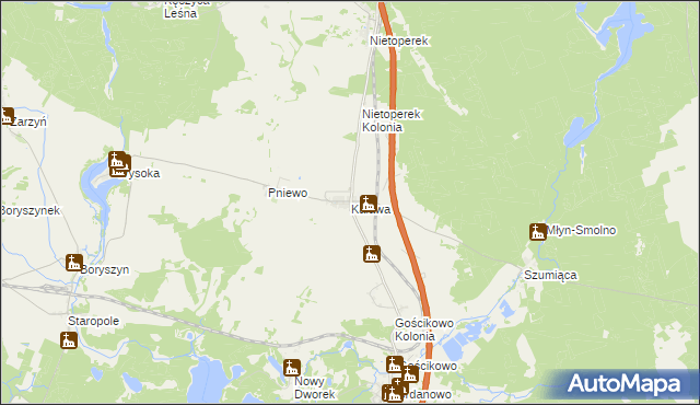 mapa Kaława, Kaława na mapie Targeo