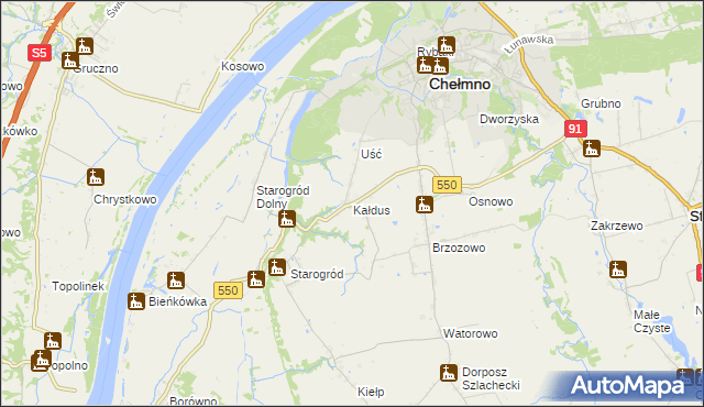 mapa Kałdus, Kałdus na mapie Targeo